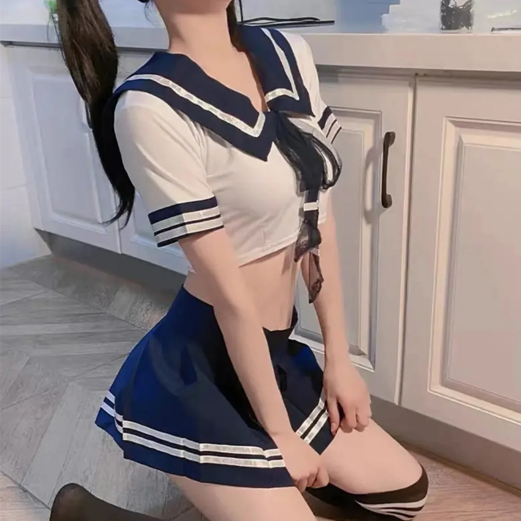 Cute Student Costume Temptation Uniform Fun Underwear Sexy Sailor Suit Womens Clothing Pleated Short Skirt Nightclub Set