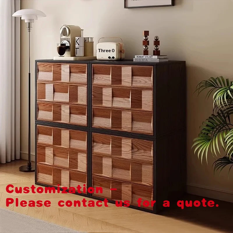 

Customize.Pastoral French Design Retro Style Full Solid Wood Living Room Bedroom Card Door Storage Cabinet with TV and Bucket Mo