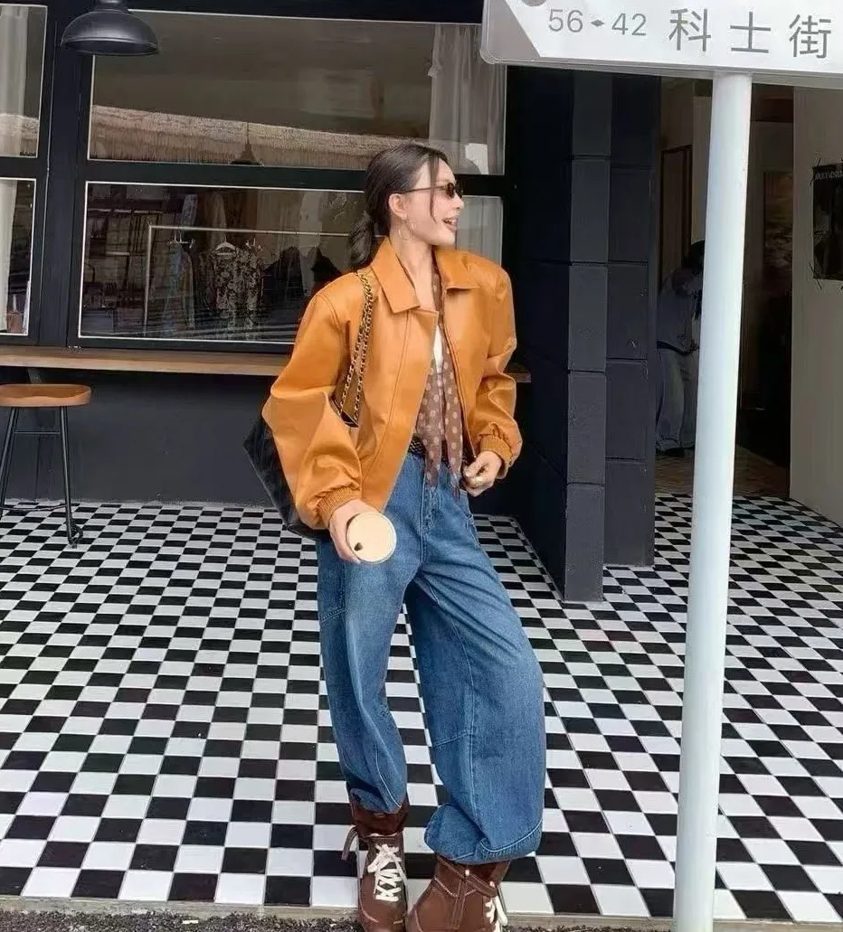 

Куртки-бомберы темно-синие женские весенние атласные блестящие зубчатые накидки на шнуровке с застежкой на талии романтическая клубная одежда принцессы элегантный шик