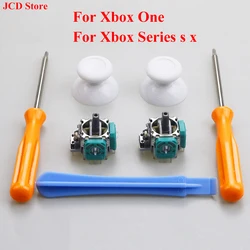 1Set Joystick Replacement Kits for Xbox Series X/S Xbox One Controller with T6/T8 Screwdriver 3D Analog Thumbstick Repair Kit
