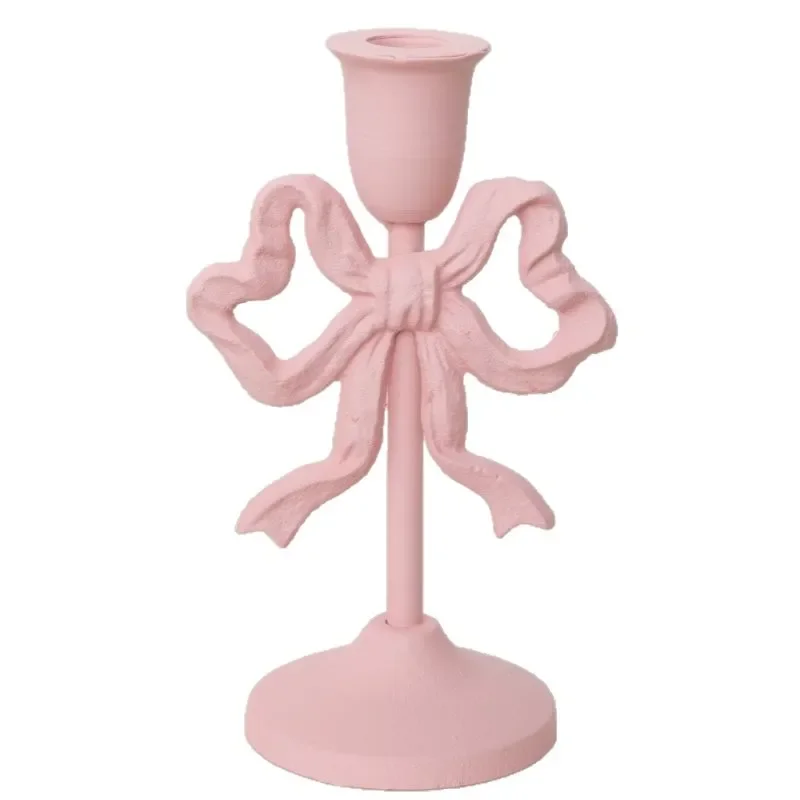 

Retro French wrought iron bow candle holder window ornament wedding western food decorative candle holder
