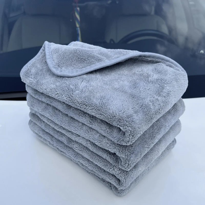 SEAMETAL 3/1pcs Car Microfiber Towel 800GSM Super Absorption Car Cleaning Hemming Cloth Auto Wash Drying Towels Detailing Rags