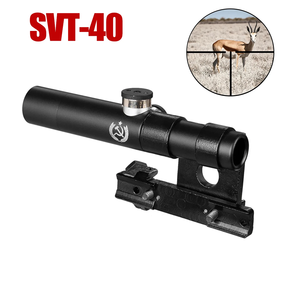 

Tactical SVT 3.5x20 Hunting Scope Adjustable Optic Sight Reflex Compact Riflescopes Sniper Rifle Sight