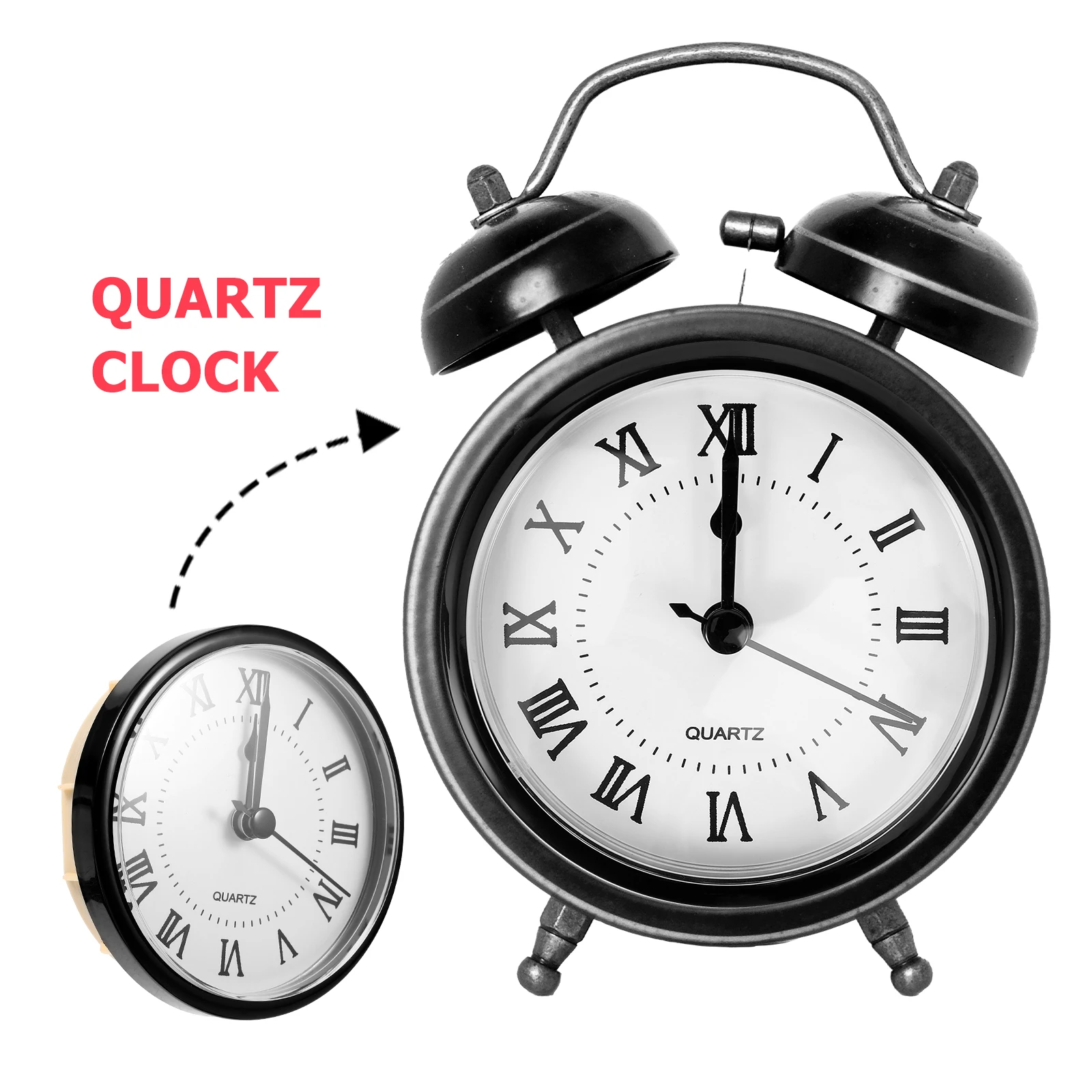 

Vintage Round Clock Insert With Silent Quartz Movement Diy Decorative Wall Clock Head Replacement For Home Office Decor