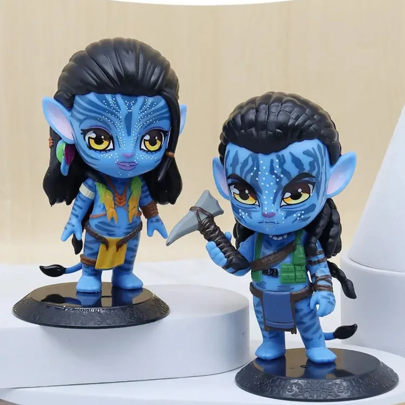 귀여운 아바타 2 네이티리 & 제이크 설리 12cm PVC 피규어 모델 수집용 장난감 고품질 전시용