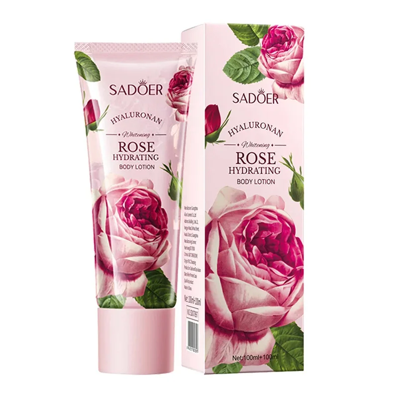 SADOER Rose Body Lotion Improve Rough Skin Moisturizing Nourishing Brightening Hydrating Body Cream Body Skin Care Products