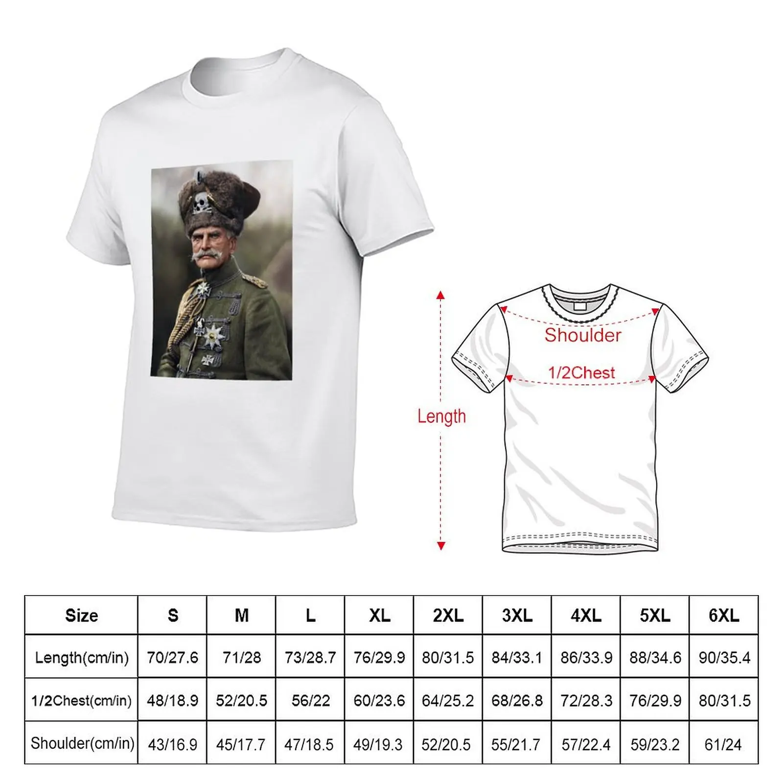 The Last Hussar August von Mackensen, 1914 colorized T-Shirt Dry Fit Running Short Sleeve Top