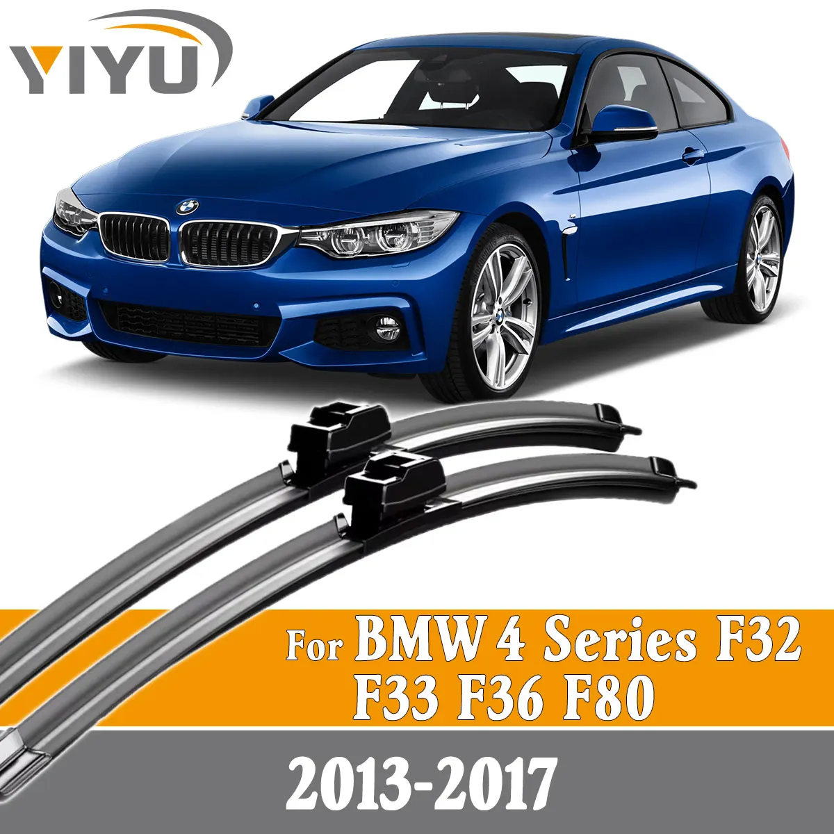 2 Stück Auto-Frontscheibenwischer für BMW 4er Serie F32 F33 F36 F80 2013-2017 Windschutzscheiben-Bürsten Zubehör
