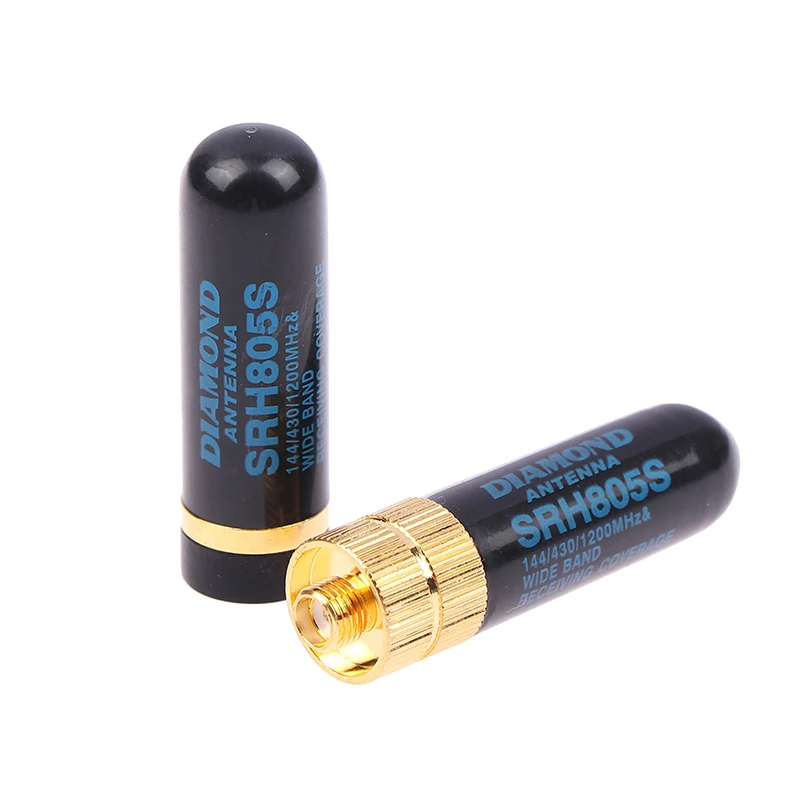 SMA-M/SMA-F هوائي ثنائي النطاق UHF + VHF SRH805S جهاز اتصال لاسلكي لـ Baofeng/YAESU