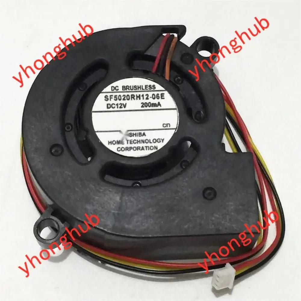 SF5020RH12-06E DC 12V 210MA 50x50x20mm 3-Wire Server Projector Fan