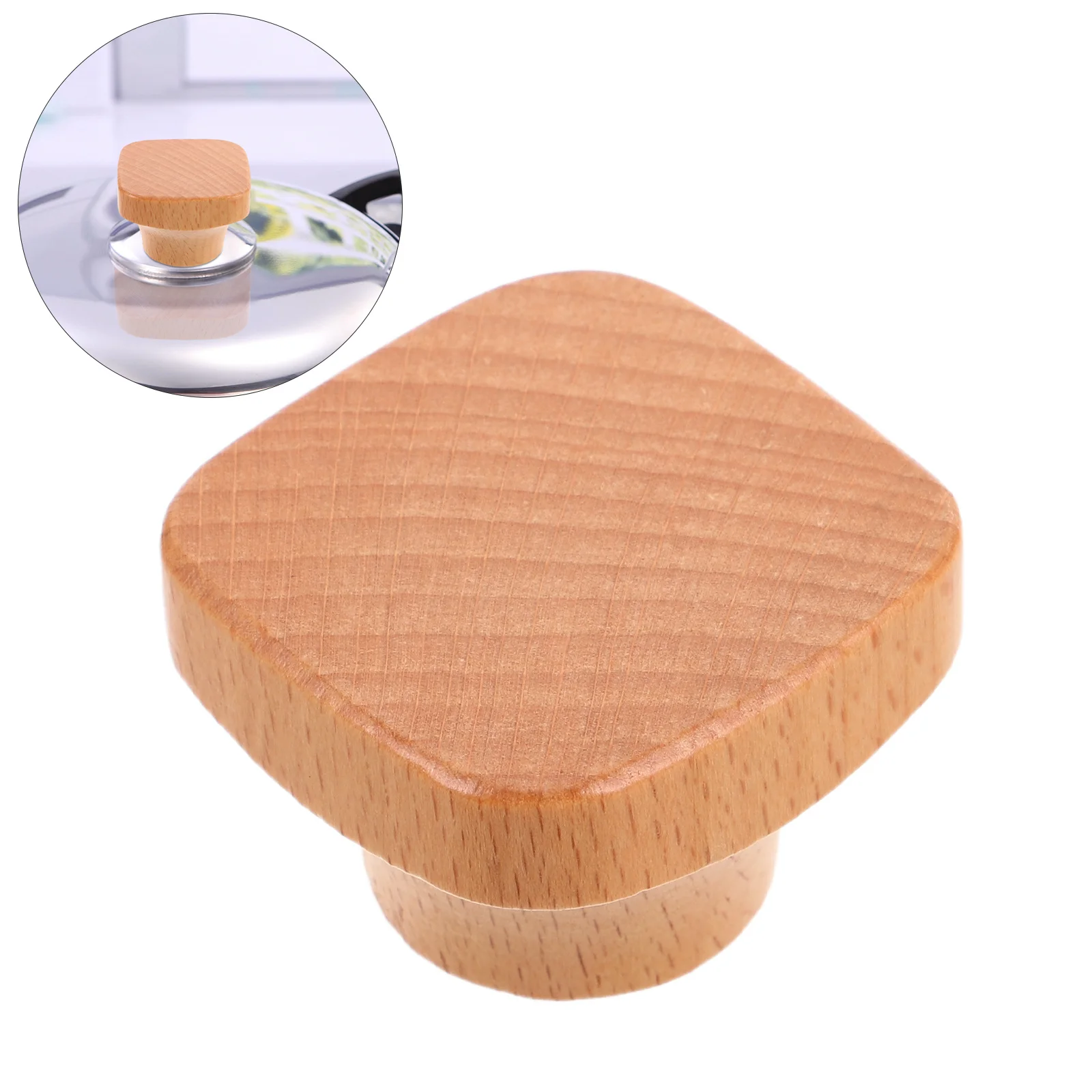 

Universal Wooden Pot Lid Knob Anti Scalding Pan Lid Handle Replacement Pot Grip Knob Cover for Outdoor Cooking and Camping