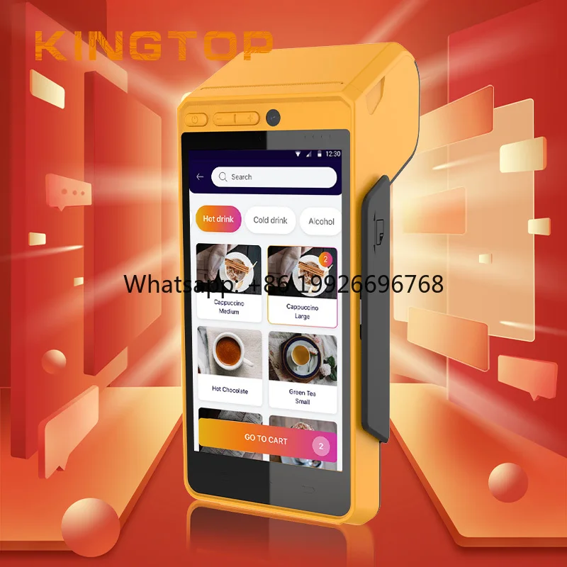 ODM KT-S600 4G Android 12 POS Terminal with Dual SIM NFC BT USB & WiFi Connectivity for Retail Stores & Mobile Checkout