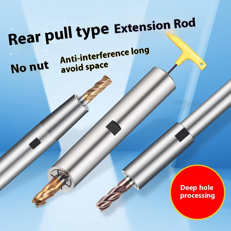Pull Back Extension Rod DC6 DC8 Straight Shank Extension Rod Collet Chuck Holder C12 C16 C20 CNC Lathe Deep Hole Processing