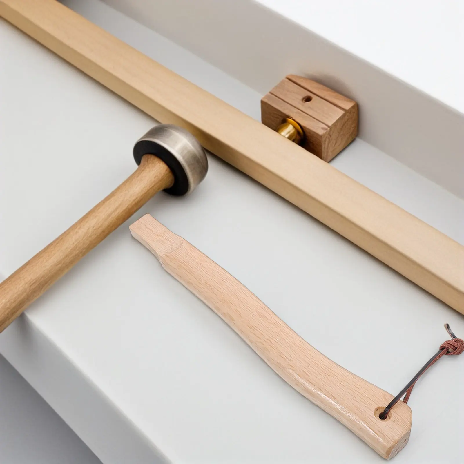 

Wooden Hammer Handle Replacement Solid Wood Construction Fits Hammers Hand Tools Repair Outdoor Use - Hammer Tool Accessories
