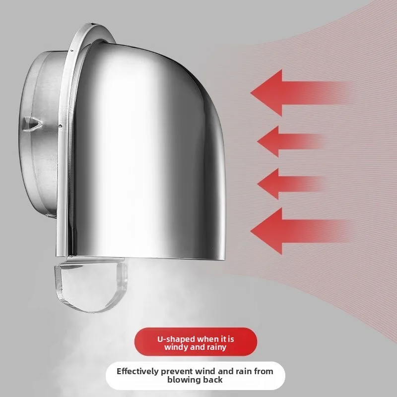 304 stainless steel elbow hood extra thick exterior wall out trend exhaust hood exhaust port range hood smoke exhaust rain cover