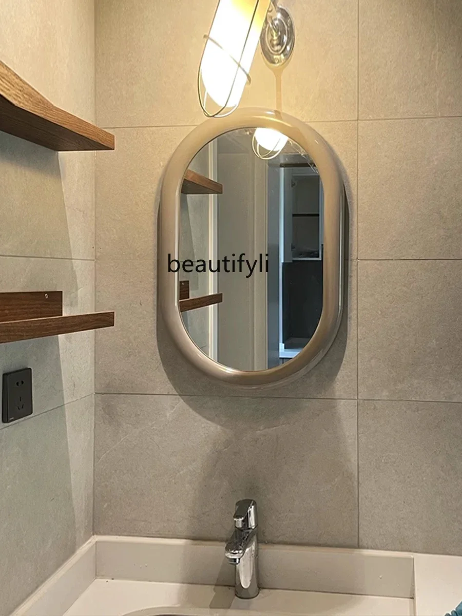 European U-shaped washing table LED mirror wall hanging household bedroom defogging bathroom mirror wall hanging