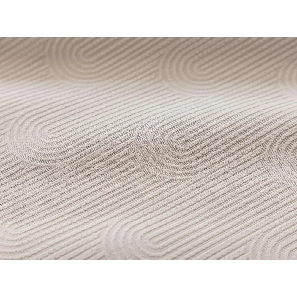 Gorden Blackout Ruang Tamu Warna Solid Chenille Jacquard Beige, 52x54 Inci, 2 Panel, Privasi & Penahan Cahaya