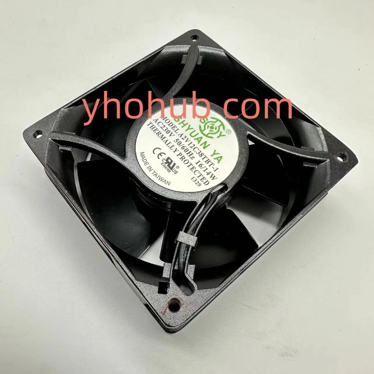 SHYUAN YA A2V12C38TBT-1 AC 230V 16W 120x120x38mm Server Cooling Fan