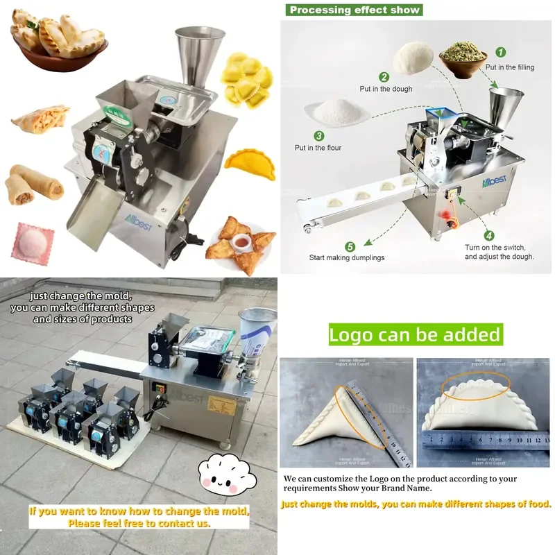 YWM Certificate Business Ideas ABJZ-80 Motor Empanada & Dumpling Making Machine 4000pcs/h Capacity 220V/110V Dough Maker