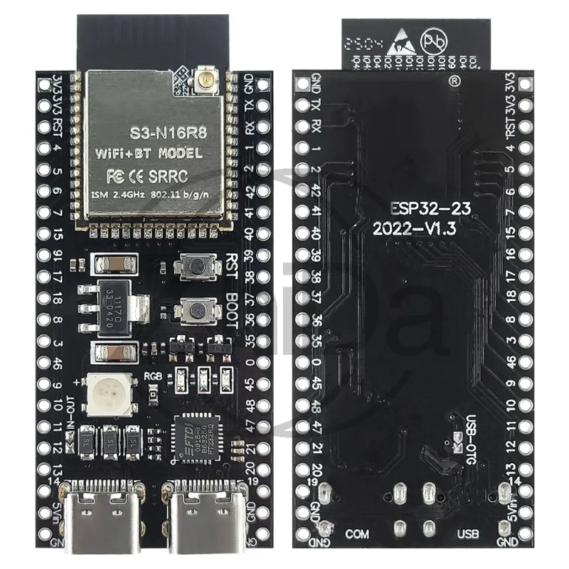 ESP32‑S3 N16R8 Development Board MCU 44Pin Type‑C 8M PSRAM for AI IoT Project