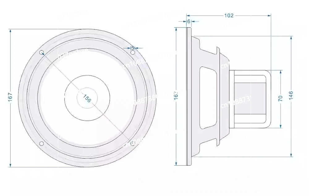 CRYSTAL-6 Cobalt Magnetic 6.5 Inch Full Frequency Speaker