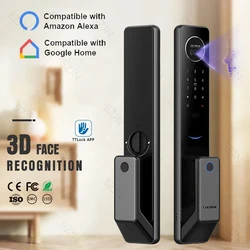 TTlock Smart Lock 3D Facial Recognition Locks Wifi Digital Electronic Lock Smart Fingerprint RFID Card with Camera