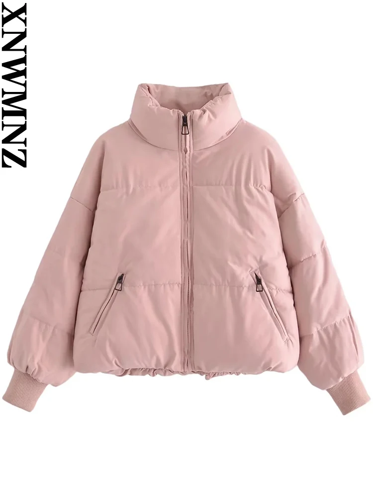 XNWMNZ chic women's winter jacket 2022 female turtleneck warm Coats jackets casual retro clothes women Coat cotton clothes