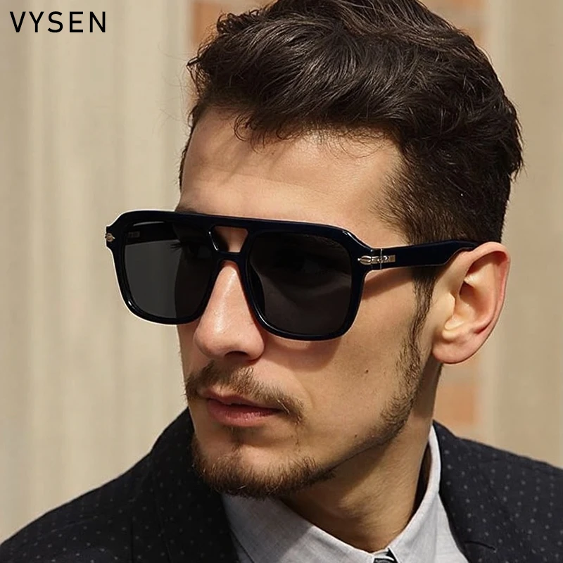 

Oversized Vintage Square Sunglasses Men 2025 Luxury Brand Trendy Double Beam Sun Glasses Outdoor Eyewear Driving UV400 Shades