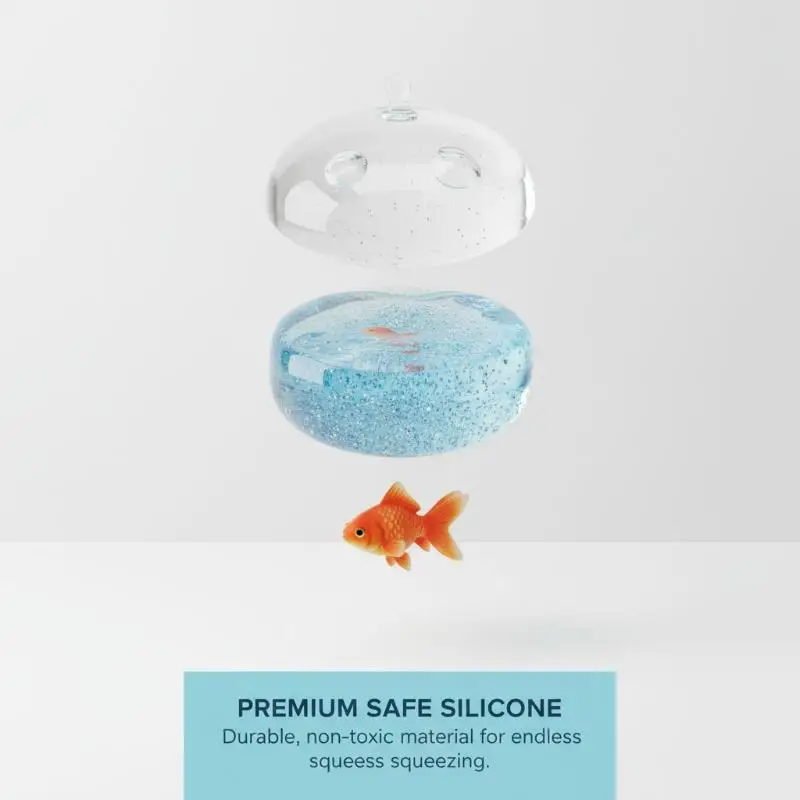 1/5 Pcs Soft Cute Little Goldfish Pinch Decompression Toys Ocean Planet Squishy  Toy Planet Sequin Anti-Anxiety Toy Gifts