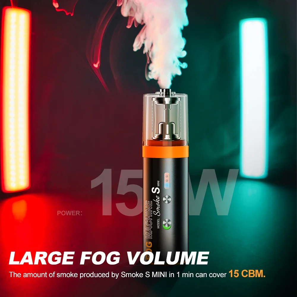 LENSGO Smoke S MINI 15 Вт Портативная ручная машина для тумана Сухая мощная машина для дыма для фотографий для кинопроизводства