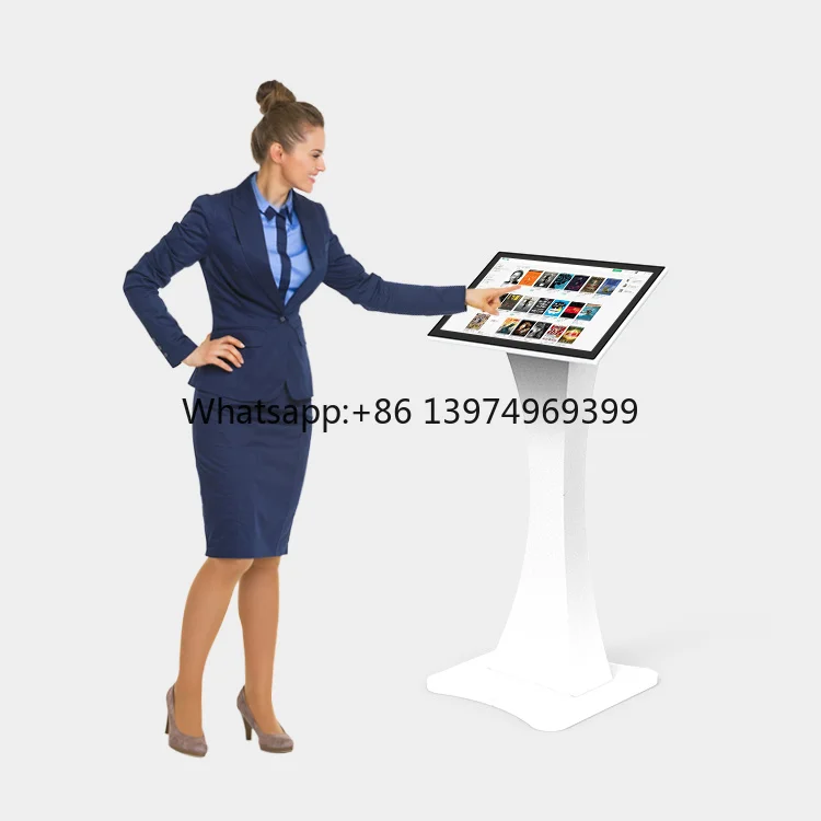 New Design Video Play Pcap 21.5 Inch Horizontal Touch Kiosk Infokiosk Digital Touch Screen Kiosk 2K