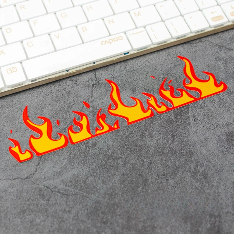 1pc Flame Motorcycle Stickers Motorbike Helmet Body Fuel Tank Side Panels Waterproof Decoration Vinyl Decals Moto Accessories