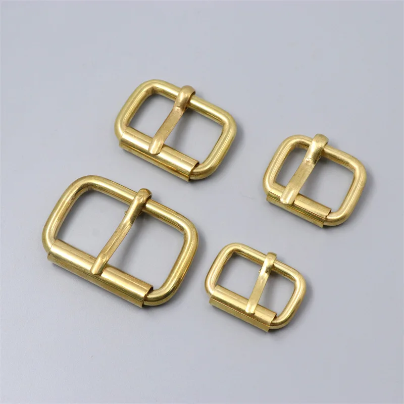 1pcs Brass Heel Bar Buckle End Bar Roller Buckle Rectangle Single Pin for Leather Craft Bag Belt Strap Webbing 3sizes available