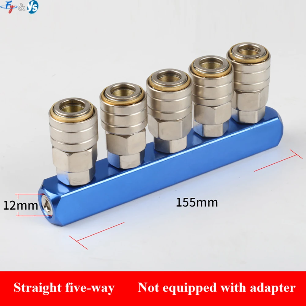 1/4“ Nickel Pneumatic Quick Joint Connect Straight-Trough Tee Two-Way Air Compressor Components Pneumatic Accessories