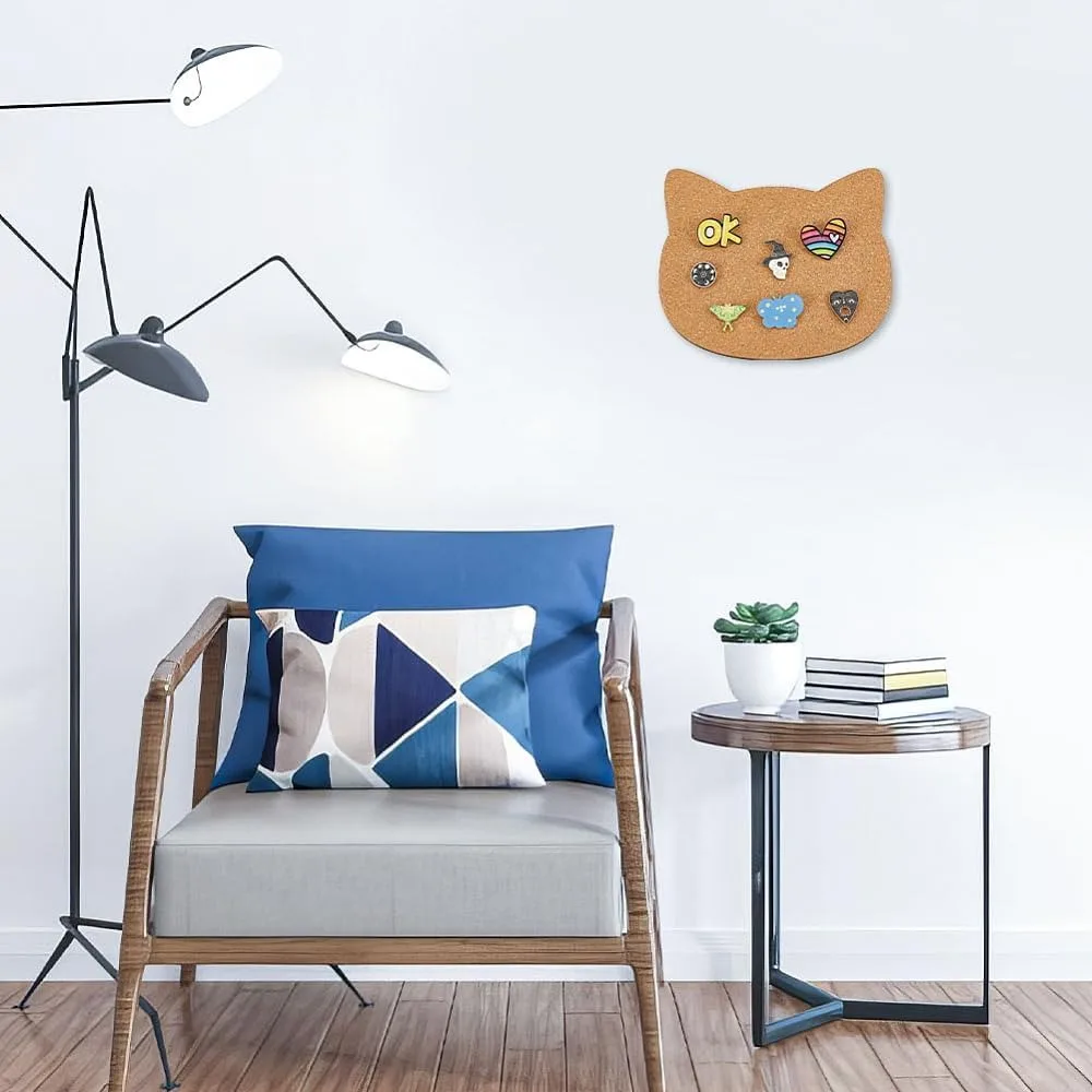 1pc Pin Board Cat Bacheca in sughero Tabellone per bollettino spesso 0,4 pollici Tabellone in sughero a parete per spilla Pin Storage Office Home