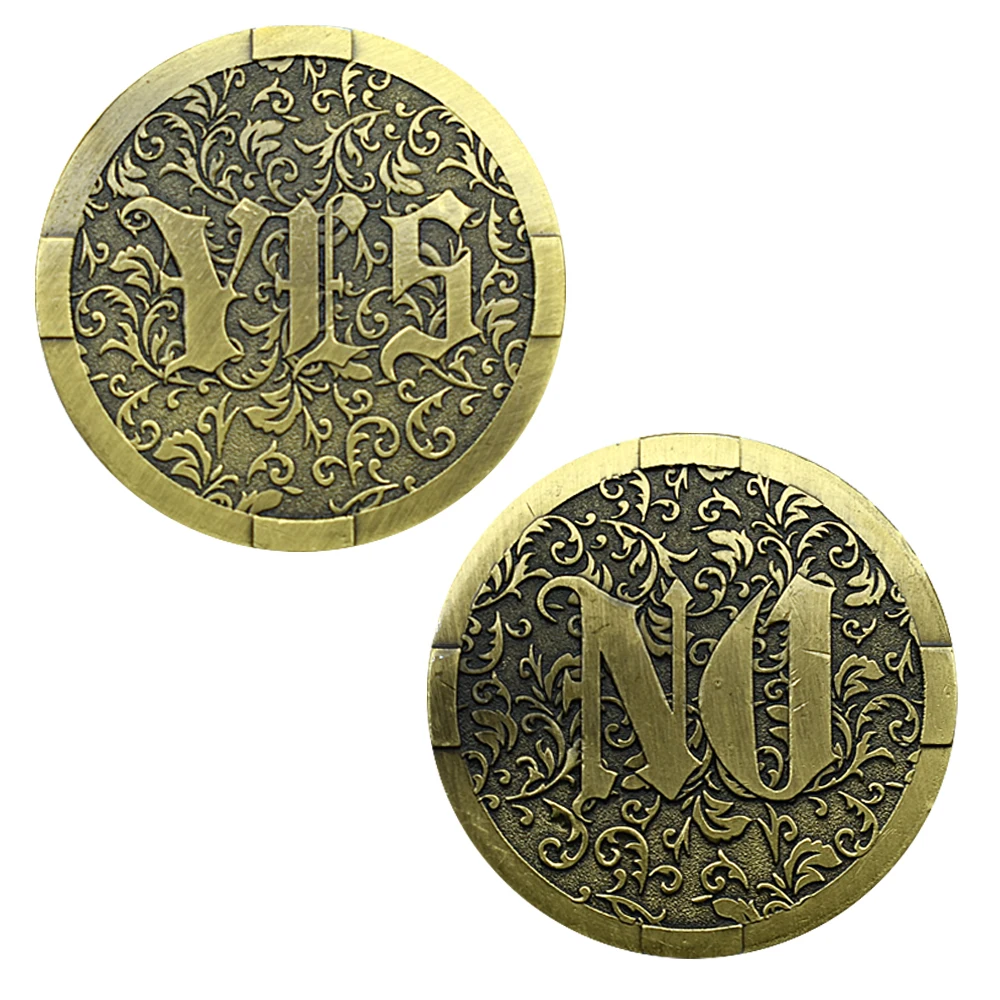 YES or NO Challenge Coin Bronze Metal Decision Coin Home Decoration Lucky Coin Collection Holiday Gifts