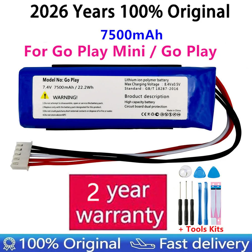 GSP1029102 01 Najlepsza marka 100% nowa bateria 7500 mAh do głośników Harman Kardon Go Play Mini / Go Play + darmowy prezent