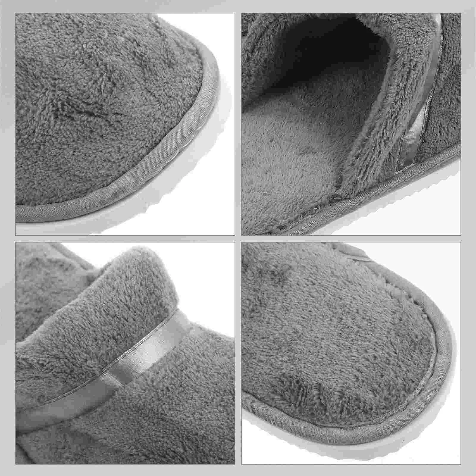 2 Pairs Hotel Slippers Sandals for Women off Home Thick Coral Fleece Portable Non-slip Wedding