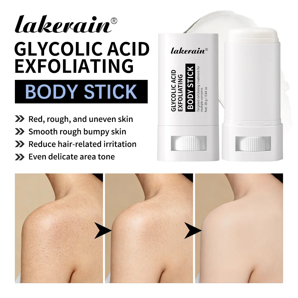 Barra Exfoliante Corporal Lakerain con Ácido Glicólico Múltiple, Limpieza, Hidratación Duradera, Nutrición y Suavizante para el Cuidado de la Piel
