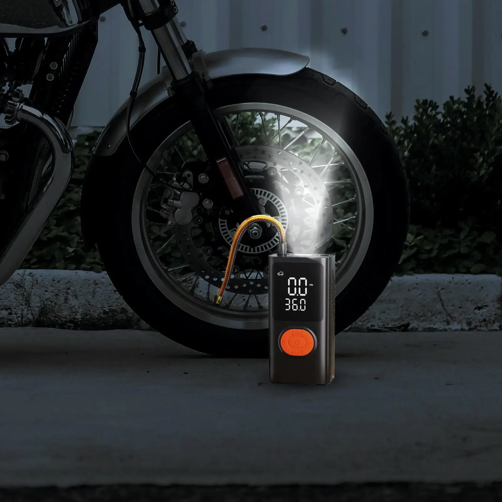 

Накачка автомобильных шин Автомобильный воздушный компрессор Перезаряжаемый легкий насос для шин с цифровым манометром для ремонта мяча грузовика и велосипеда