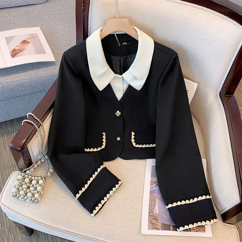 Plus Size Women Elegant Work Blazer Suit Jacket Coat Top And Skirt Two Piece Set Matching Outfit Office Lady Prom Clothing