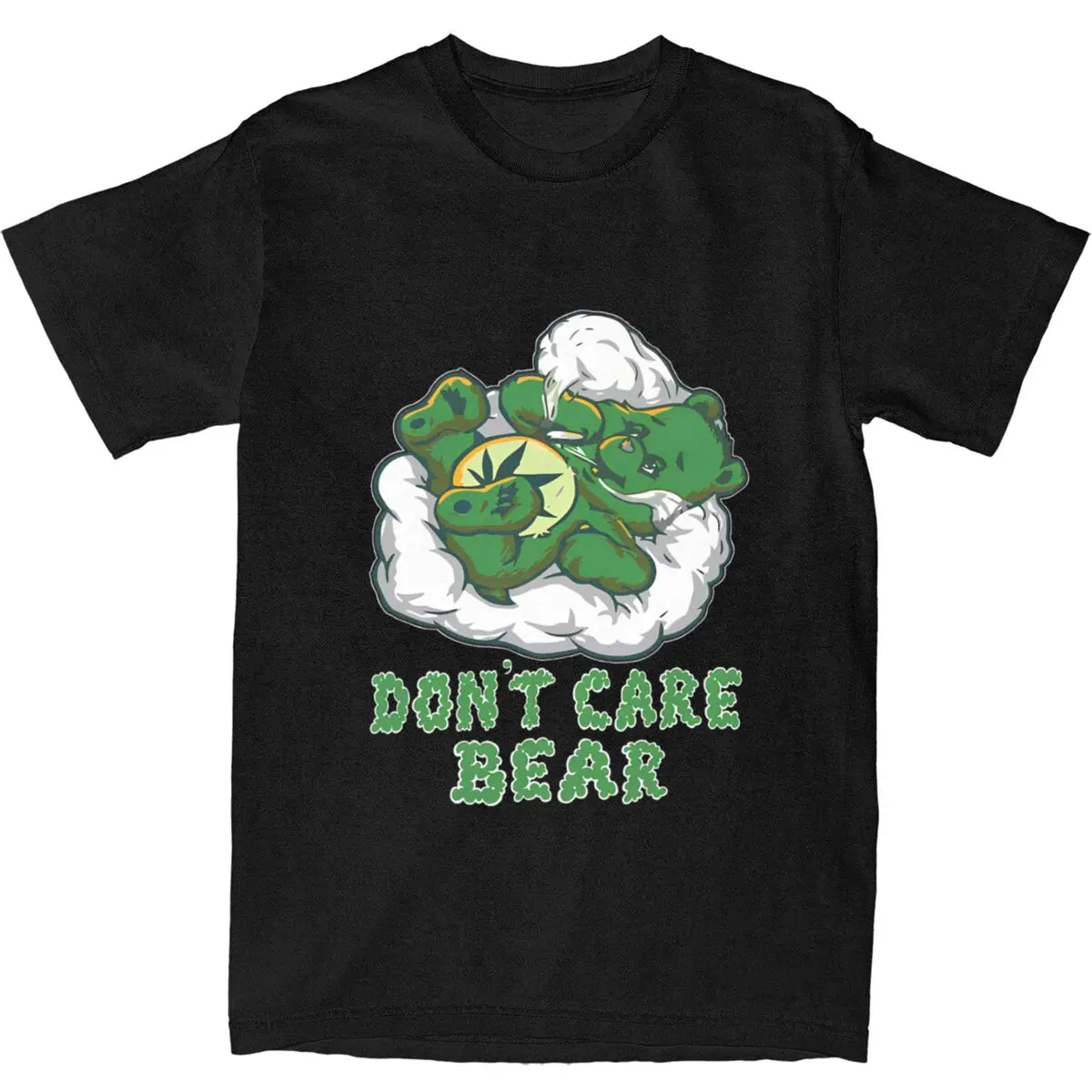 Care Bears Smoking Weed Cannabis Marijuana 4-20 Stoner Gift Shirt Men T-Shirts Summer O-Neck Tee Shirt Hot Sale Plus Size Tops