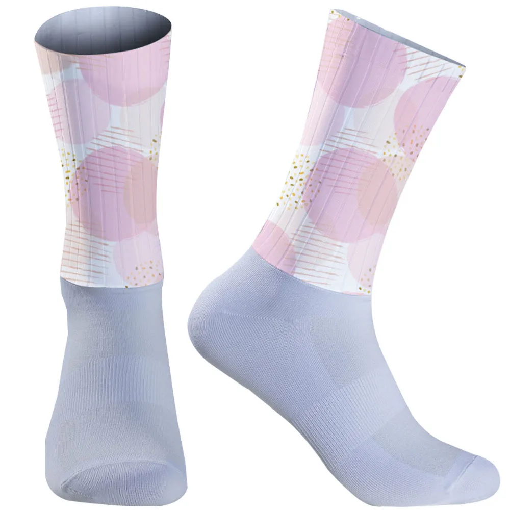 

Новинка 2025 года, вращающиеся велосипедные носки для спортзала, двойные усиленные, с противоскользящим рисунком и повязкой для поту.