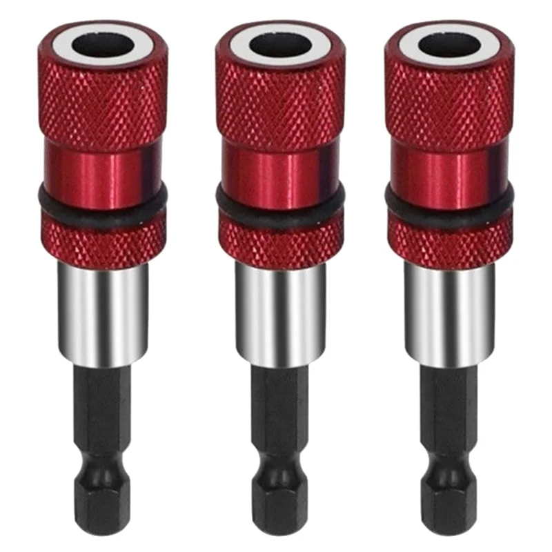 

【Price-Drop!】3Pcs 1/4 Hex Shank Electric Drill Magnetic Screwdriver Bit Holder Tool Magnetism Limit Adjustable Extension Rod