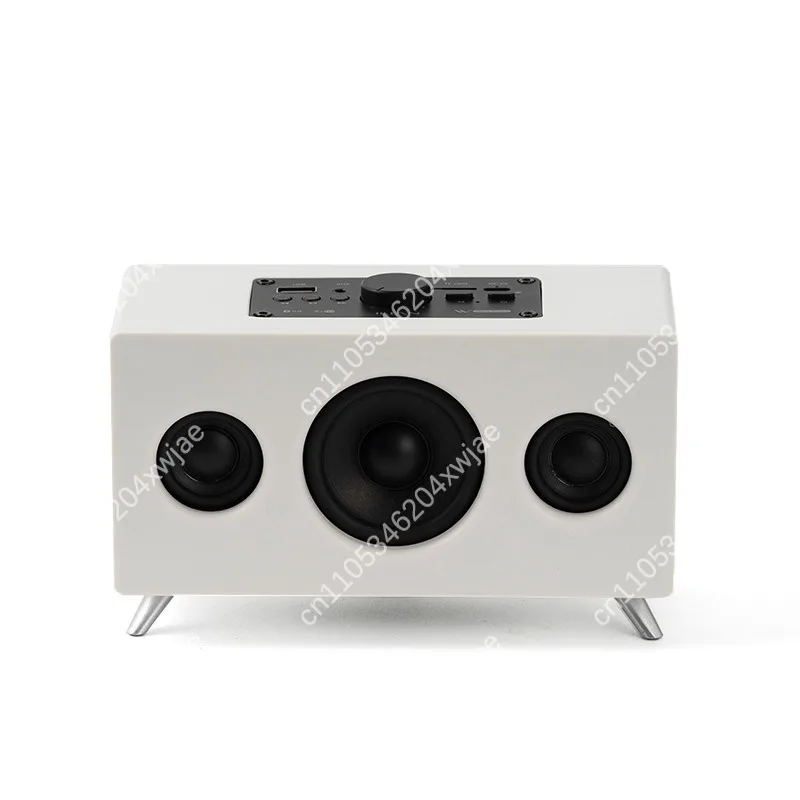 DIY Wooden Bluetooth Speaker 2.1 Channel Stereo Soundbar FM Radio USB TF Card Bass Subwoofer