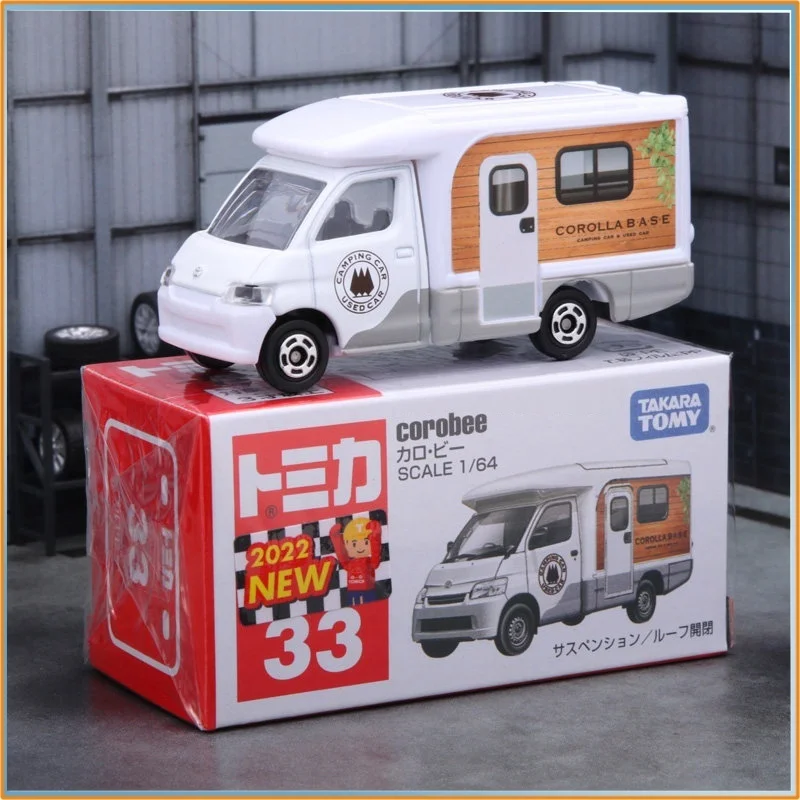 Genuine Tomica No 24 Alloy Car Model Toyota Camry Rv Camping Travel Recreational Vehicle Diecast Collection Car Model Toy Gift