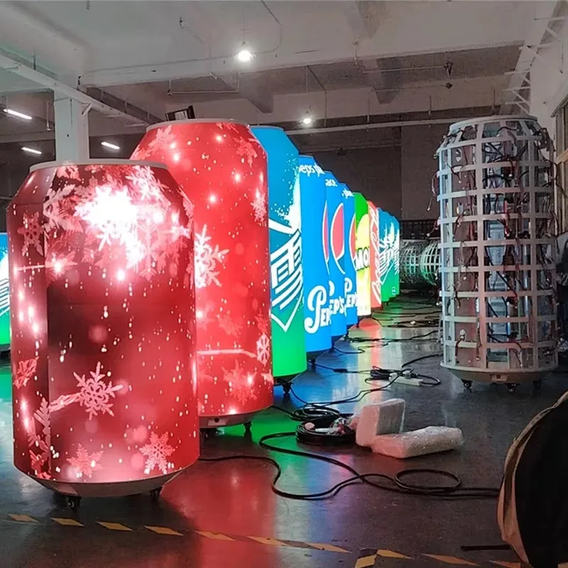 Indoor HD Full Color Flexible Can LED Display Screen Multifunctional Splicing Video Wall For Business Advertising Promotion