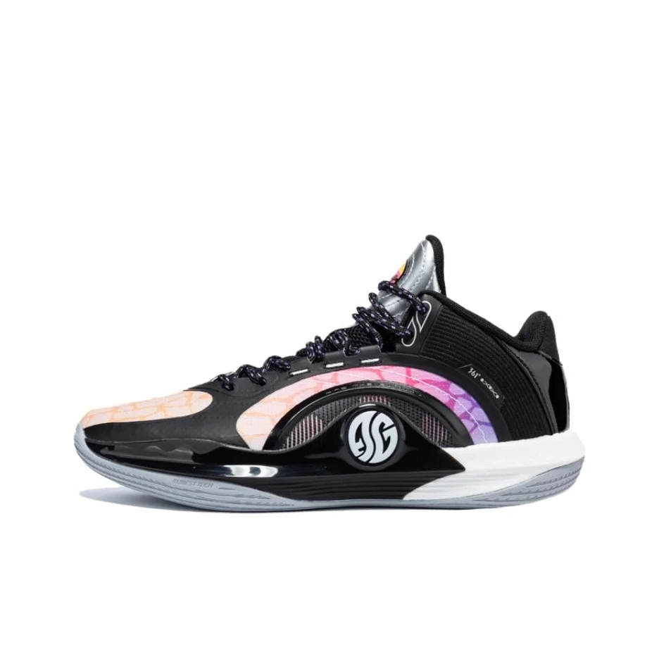 361 Mesh, Synthetic Leather Wear resistant And Lightweight Low top Basketball Shoes Men's Black Purple 572511101/