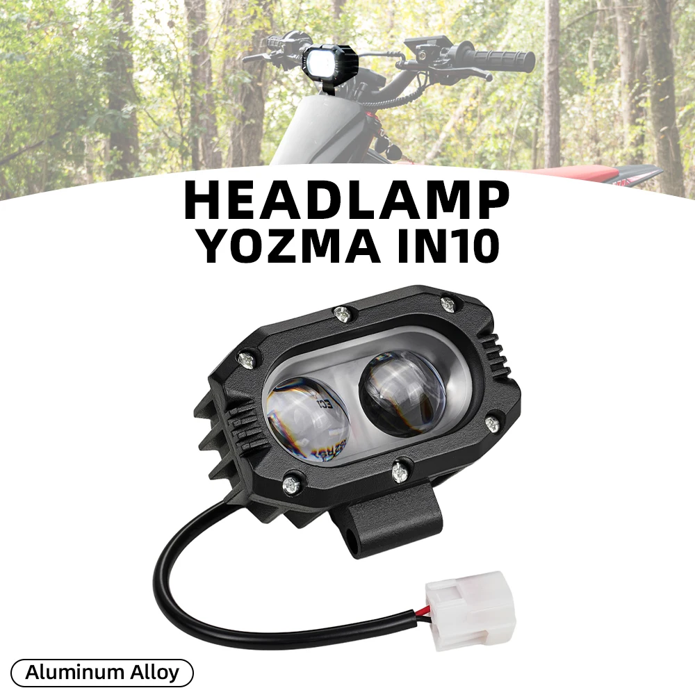 

Motobike Parts LED Headlight Headlamp Head Lamp For Yozma IN10 Electric Mini Dirt Bike E-Bike Motorcycle Accessories