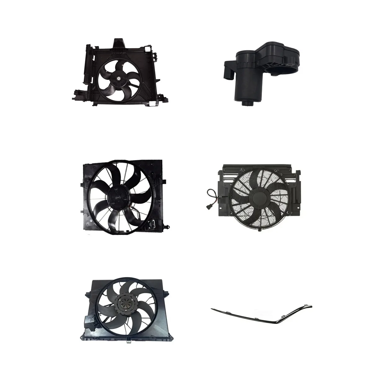 Quality 12V Brushed Radiator Cooling Fan Motor Assembly For Mercedes-Benz Smart Fortwo 451 2007-2015 OE A0002009323 0002009323